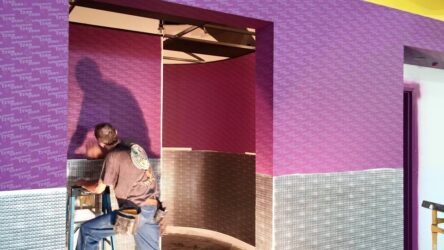 Commercial wallcovering service