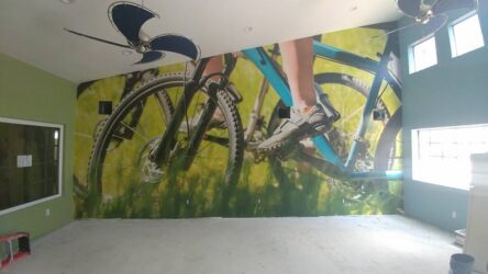 Bicycle wall mural