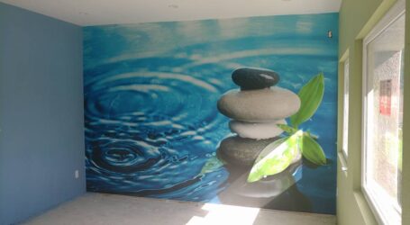 Water garden wall mural