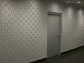 Wallcovering around a door