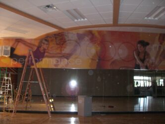 Wall mural installation